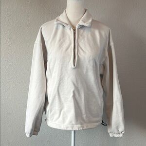 Pharrell/Evian Humanrace 100% Cotton Quarter Zip Ivory Size XSmall